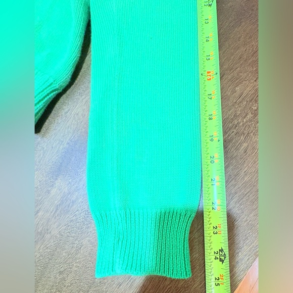 Vintage Ralph Lauren Active Shawl Collar 100% Cotton Kelly Green Sweater - Picture 10 of 11